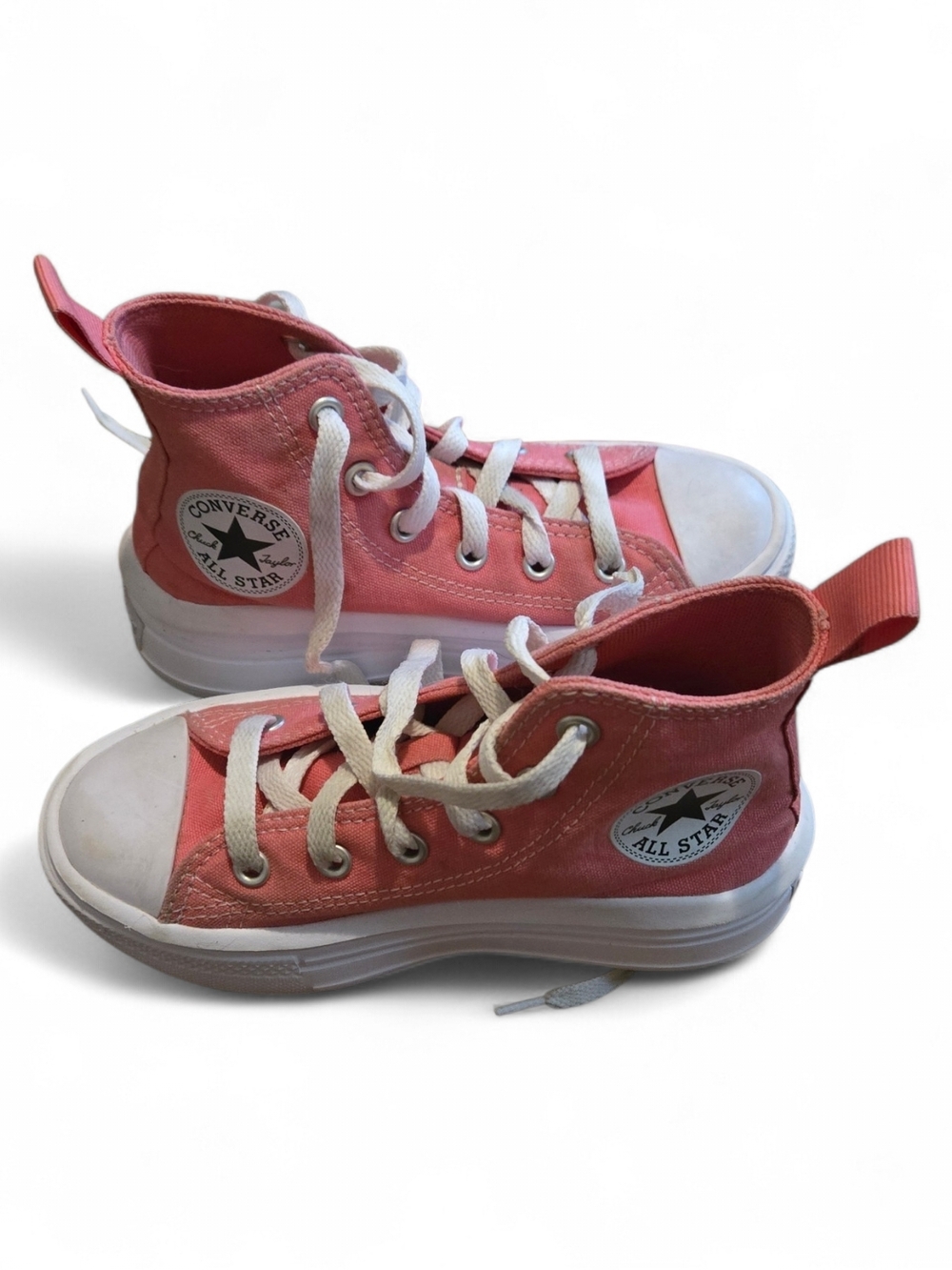 Converse Kids Coral Pink High Top Sneakers